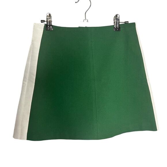 NWT Anthropologie Maeve Mod Mini Skirt Size XS Green White - Picture 4 of 8